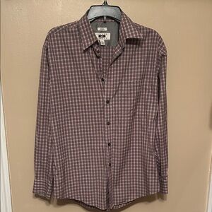 Joseph Abboud Men's Checkered Button Down Shirt - Brown and White